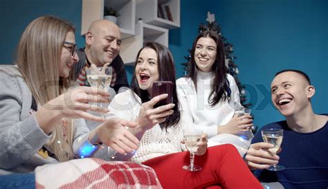 Friends Christmas party | Stock image | Colourbox