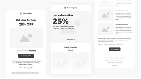 Marketing Email Wireframe Template Moqups