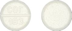 Pill Finder Cor 183 White Round Medicine