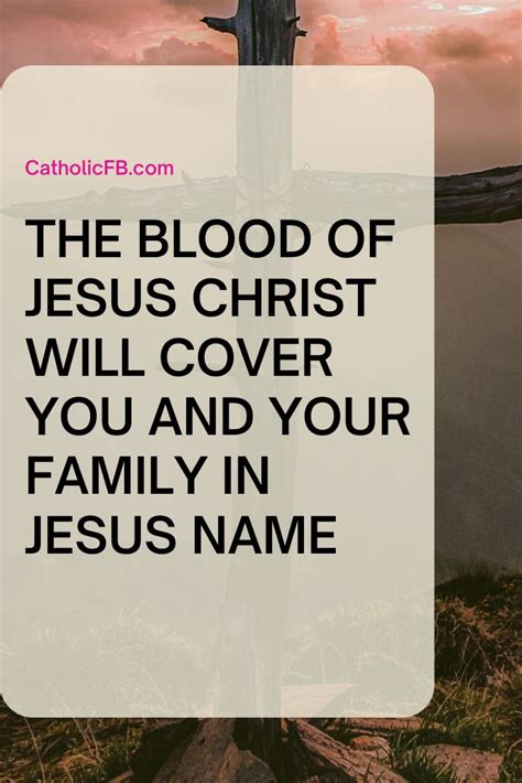 Prayer For Protection Through The Precious Blood Of Jesus