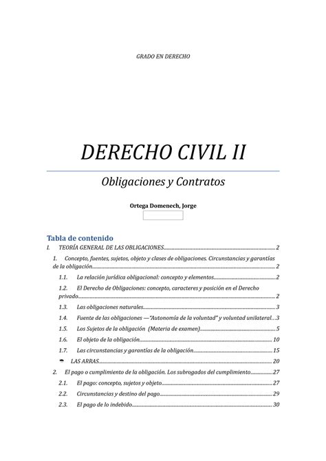 Apuntes Derecho Civil Ii 1 Grado En Derecho Derecho Civil Ii