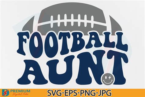 Football Aunt Svg Design Retro Auntie Graphic By Premium Digital Files