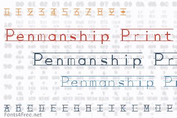 Penmanship Print Font Download - Fonts4Free