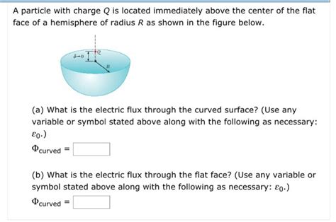 Solved A Particle With Charge Q Is Located Immediately Above Chegg