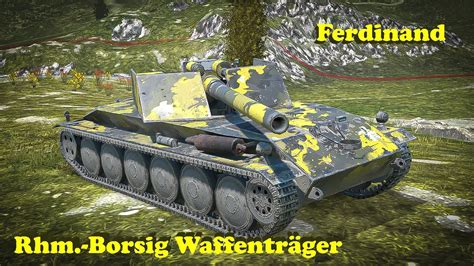 Ferdinand Rhm Borsig Waffenträger WoT Blitz UZ Gaming YouTube