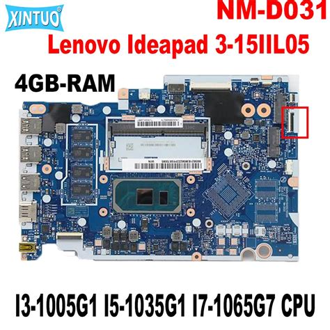 NM D031 Motherboard For Lenovo Ideapad 3 15IIL05 Laptop Motherboard