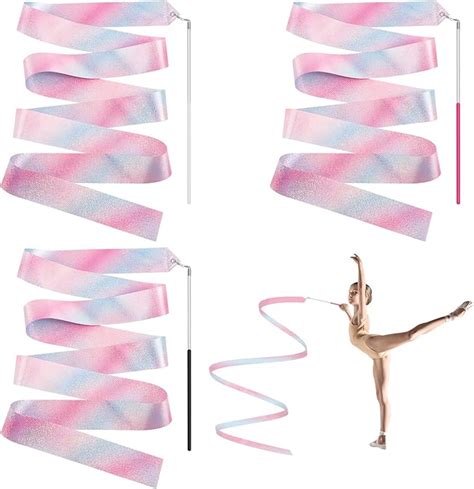 Homeyan St Ck Tanzb Nder Streamer Set Tanzband Mit Stab Gymnastikband