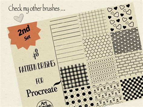 Procreate Pattern Brushes Background Brushes Texture | Etsy