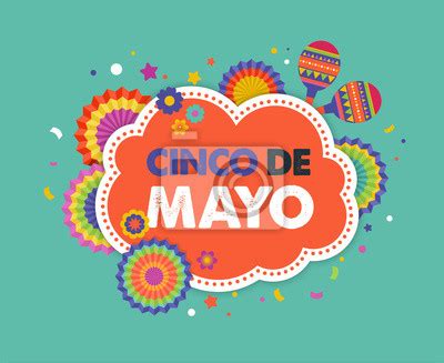 Cinco De Mayo Mexican Fiesta Banner And Poster Design With Flags