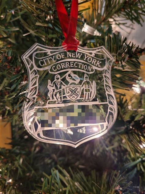 New York Corrections Officer Badge Christmas Tree Ornament Etsy