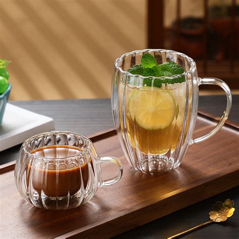 Hotclou Gelas Cangkir Kopi Susu Teh Anti Panas Double Wall Glass Ml