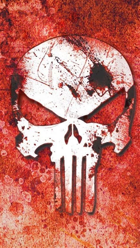 Red Punisher Skull Wallpaper