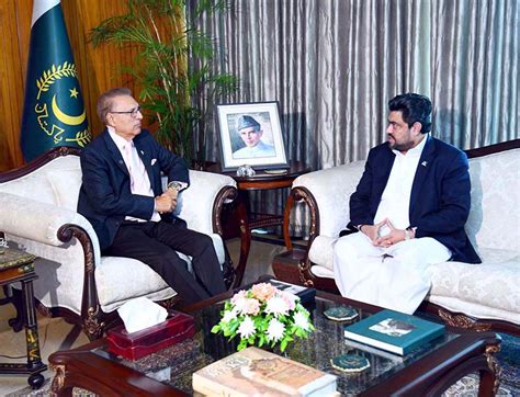 Sindh Governor Kamran Khan Tessori Is Meeting The President Dr Arif