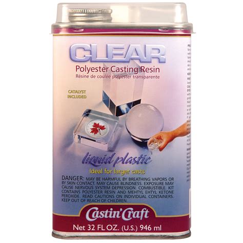 Castin Craft Clear Polyester Casting Resin with Catalyst, 32 oz ...