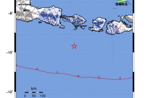 Selatan Pulau Bali Diguncang Dua Kali Gempa Magnitudo Dan Bmkg