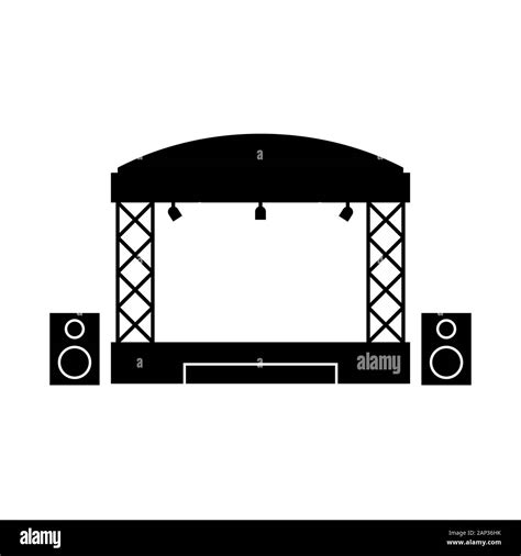 Concert Stage Icon Simple Design Vector Eps10 Stock Vector Image Art