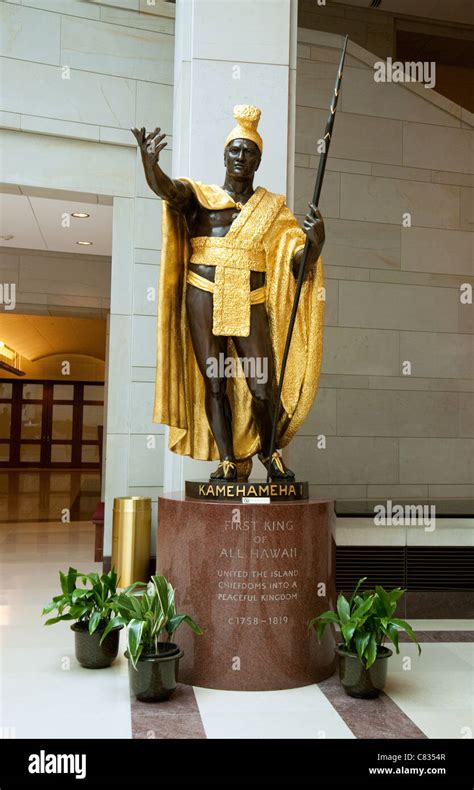 Statue Of Kamehameha 1 First King Of Hawaii In The Capitol Building