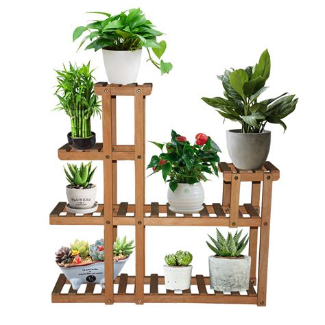 Buy Astory Pine Wood Stands Flower Rack Stand Multi Layer Vertical Er