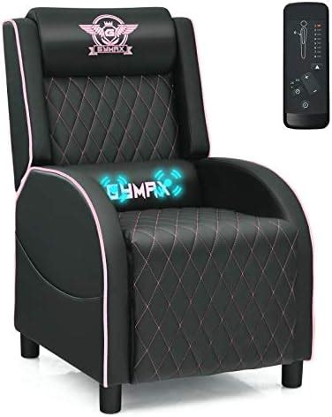 Amazon Goplus Massage Gaming Recliner Chair Racing Style Pu