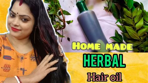 Diy Herbal Hair Oil Home Made Harbal Hair Oil Youtube