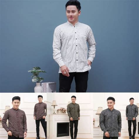 Jual Baju Adat Lengan Panjang Kemeja Lurik Baju Adat Jawa Tradisional