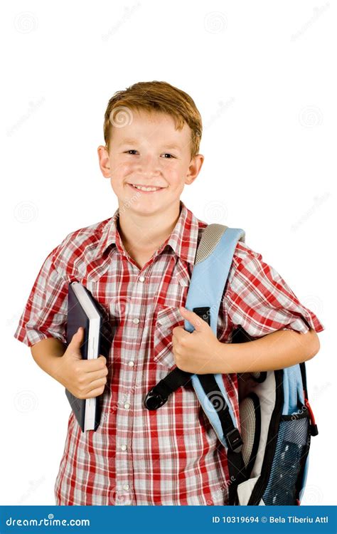 Happy School Boy Stock Photo Image Of Little Male School 10319694