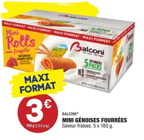 Promo Mini génoises fourrées chez ALDI