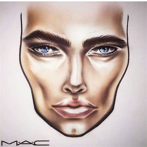 Created By Molloy Makeup Mac Face Charts Makeup Face Charts Male