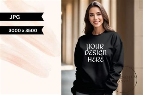 Gildan Black Sweatshirt Mockup Graphic By Charnelle S Canvas