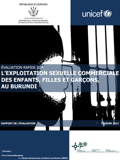 Étude Sur Lexploitation Sexuelle Des Enfants Au Burundi Bureau