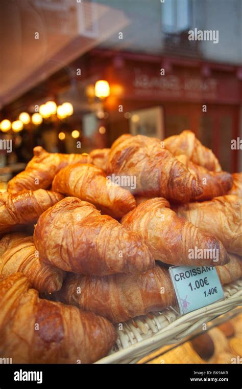 Croissant With Price Tag Paris France Stock Photo Alamy