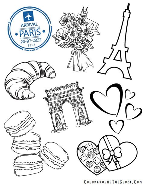 Paris Coloring Page - Etsy