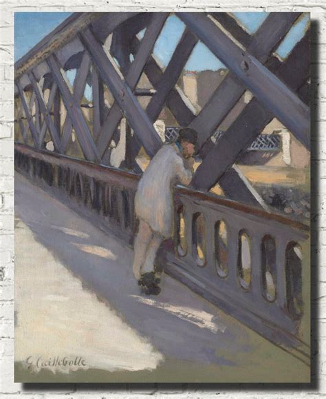 Gustave Caillebotte Fine Art Print : The bridge of Europe, partial stu ...