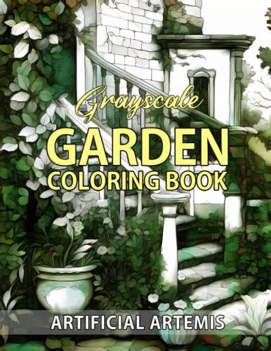 Grayscale Garden Coloring Book Coloring Book For Adults By Artificial