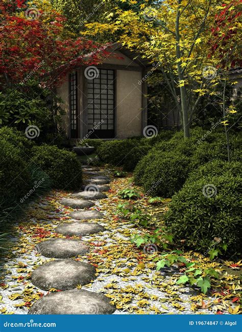 Japanese Tea House And Garden Royalty Free Stock Photography - Image ...