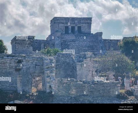 Tulum Mexico 21 Februar 2022 Antike Ruinen von Tulum Maya Stätte mit