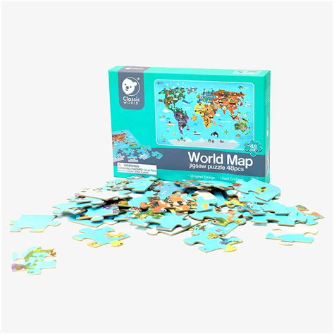 Classic World - Puzzle - World Map - 48pcs - CogniKids
