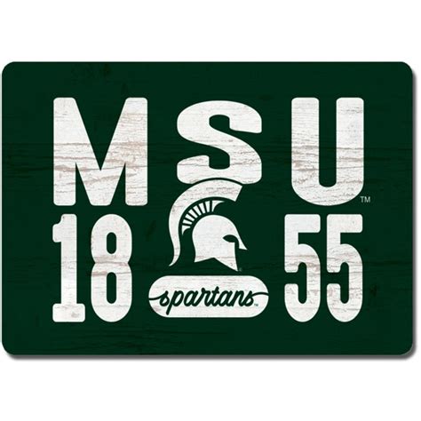 Spartans Michigan State 25 X 35 Wood Magnet Alumni Hall