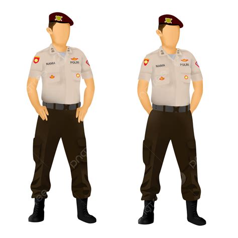 Polisi Muda Polisi Polisi Indonesia Indonesia Png Transparan Clipart