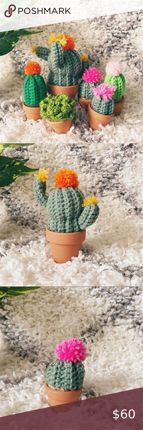 Crochet Terracotta Cacti Wardrobes Cactus Crochet Cacti Handmade