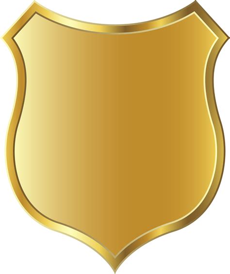 escudo dorado simple ilustración plana vector png oro escudo plano | My