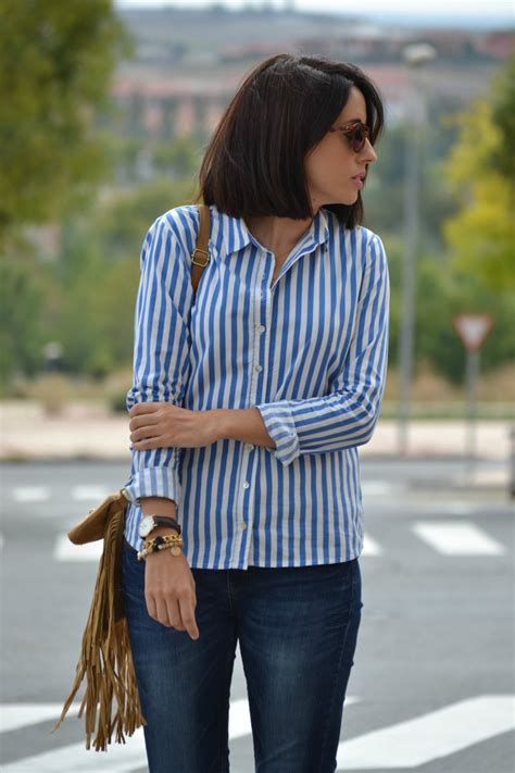 Actualizar 84 Imagen Blusa Rayada Azul Con Blanco Outfit Abzlocal Mx