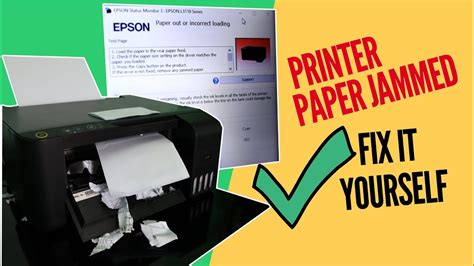 How To Fix Printer Paper Jammed Epson L Youtube