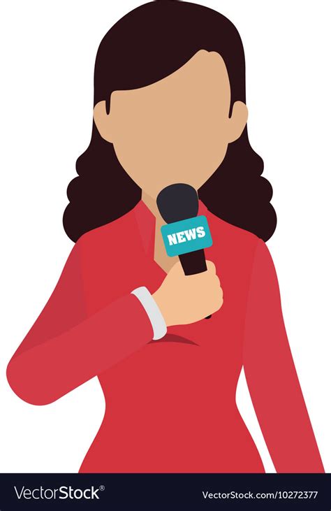 Reporter Women Press Royalty Free Vector Image