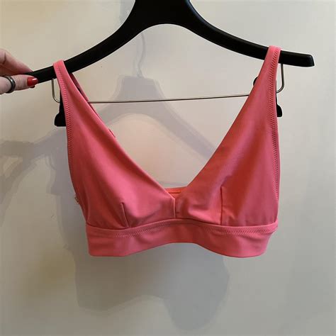 Aerie Neon Pink Scoop Bikini Top US Small Depop