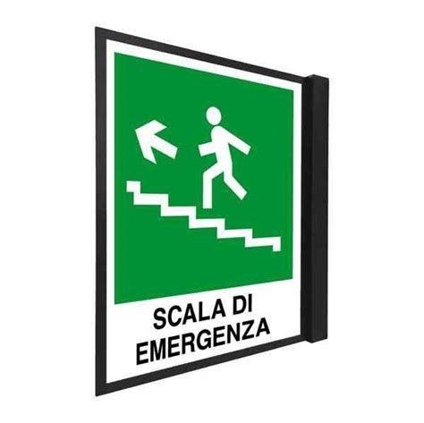 Cartello Forex Bifacciale X Cm Scala Di Emergenza Salita Sinistra