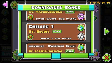 Song ID: 1. Name: chilled 1. Time : short. Wow : r/geometrydash