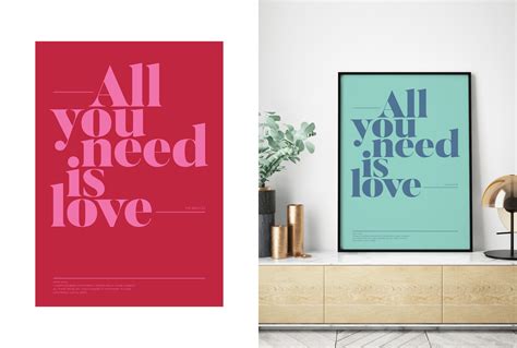 Song Lyric Customisable Poster Series Design — Upper And Lower