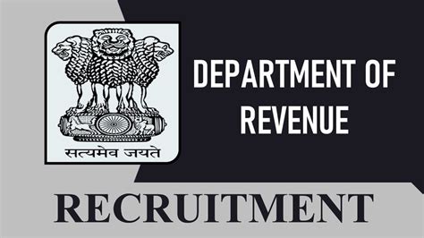 Department Of Revenue Recruitment 2023 Monthly Remuneration Up To Pay