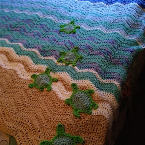 Sea Turtle Crochet Blanket - Etsy